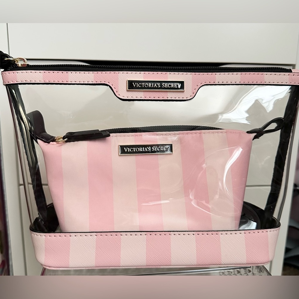 Victoria’s Secret 2 piece Makeup Cosmetics Bags •NWOT